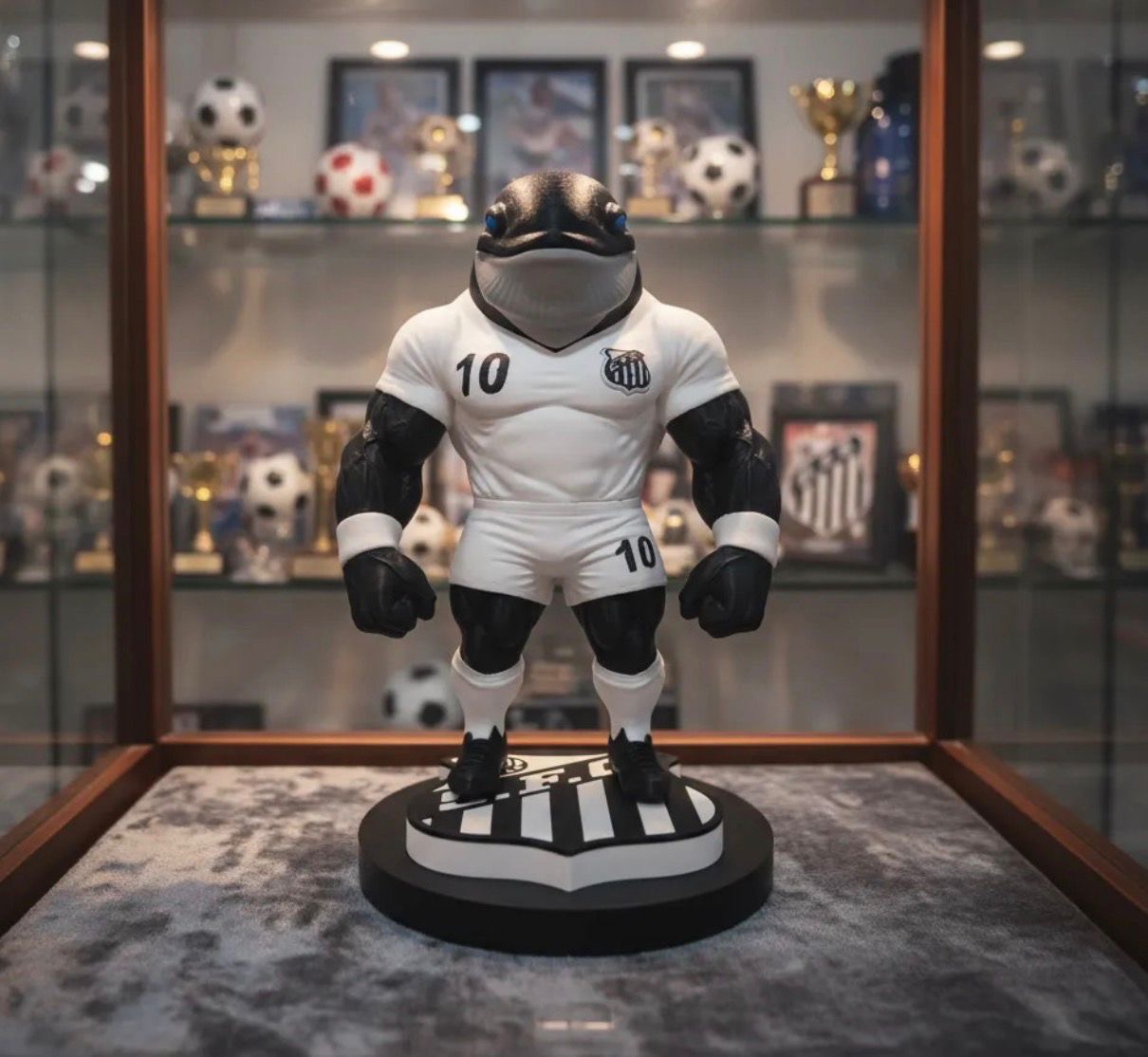 Figura 3D coleccionable del Santos FC impresa en 3D — Dual 3D Printing Barcelona